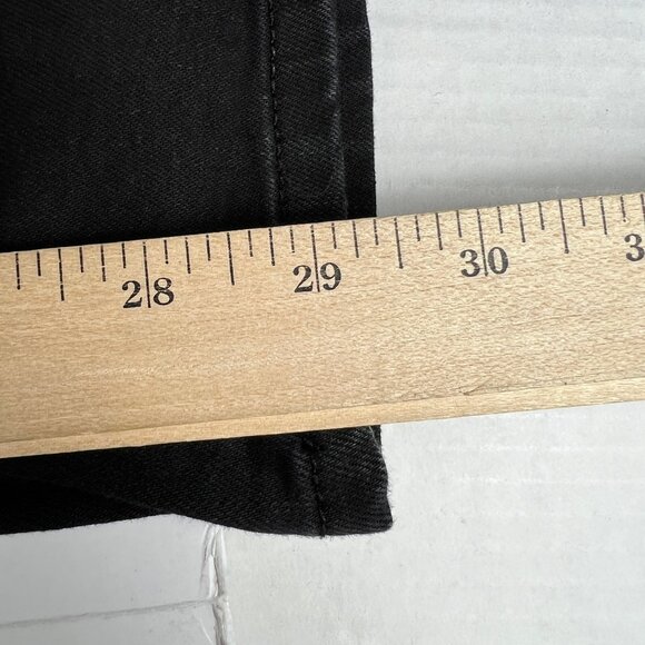 Oat New York Jeans Women's 32x29* High Rise Wide Leg Black Faded Denim Tag 30 - Picture 12 of 16